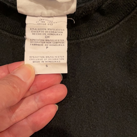 Champion Reverse Weave Navy Crewneck Pullover Sweatshirt Spellout Fuzzy-Small - Picture 8 of 8